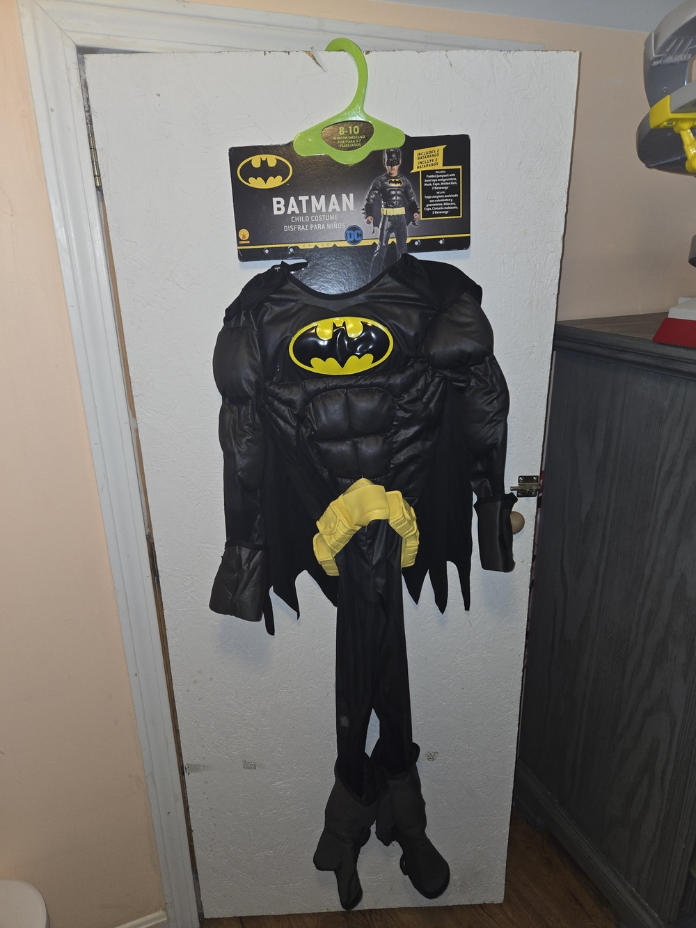 Batman Kids Costume - Black and Yellow Superhero Outfit